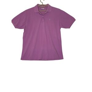 Ben Silver Charleston Men Polo Shirt XL Cotton Pique Casual Golf Palmetto Purple